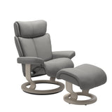 Stressless Magic Classic Leather Chair & Footstool (L)