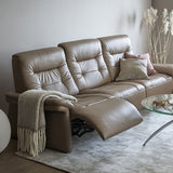 Stressless Mary Wood 2 Seater Double Power Leather Sofa