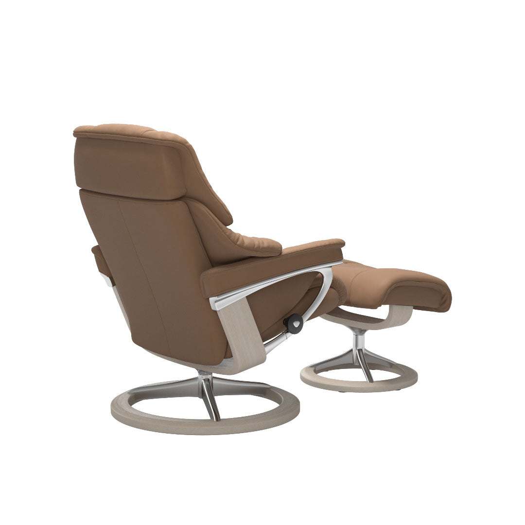 Stressless Reno Signature Leather Chair & Footstool (S)
