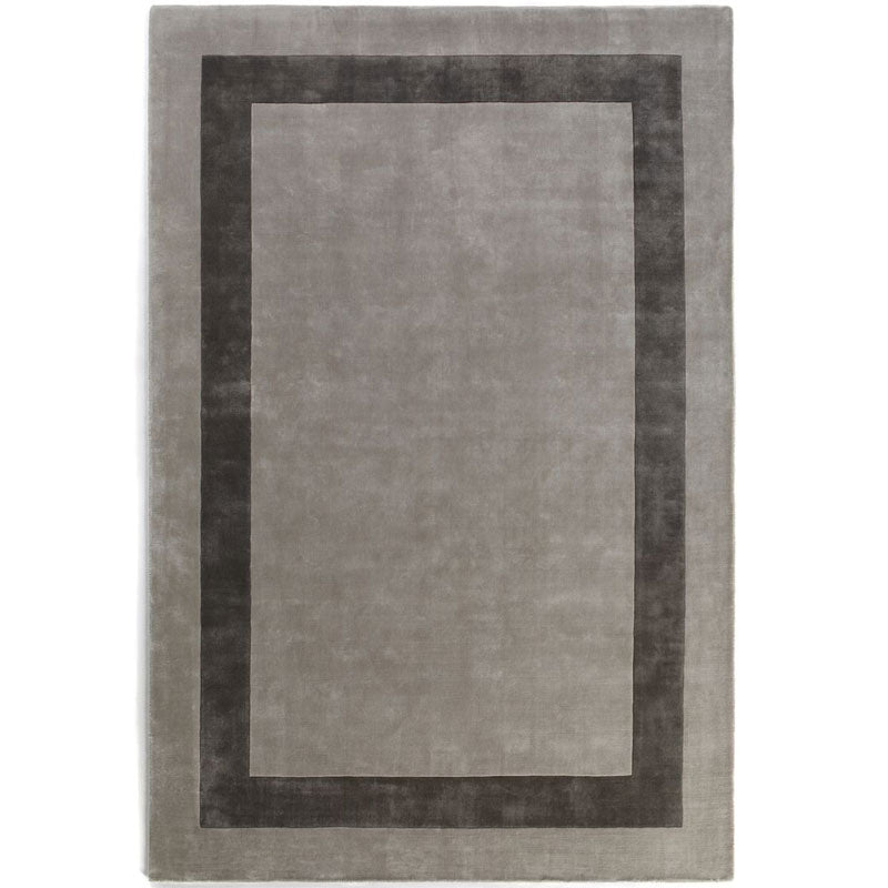 Jacaranda Simla Bordered Rug - Grey & Pewter – Ponsford