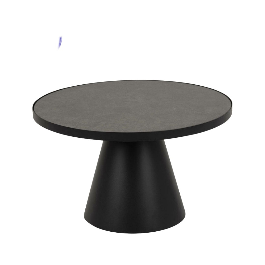 IN-STOCK | SOLI Black Ceramic and Black Base MEDIUM coffee table