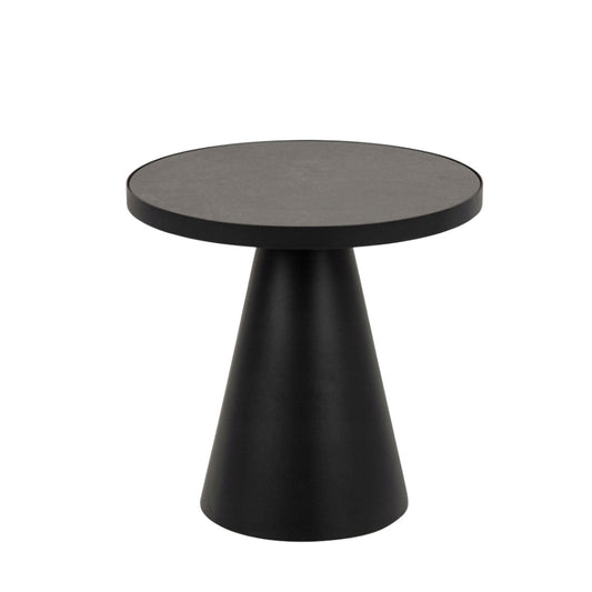 IN-STOCK | SOLI Black Ceramic and Black Base SMALL coffee table