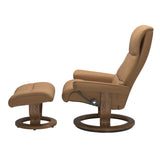 Stressless View Classic Leather Chair & Footstool (L)